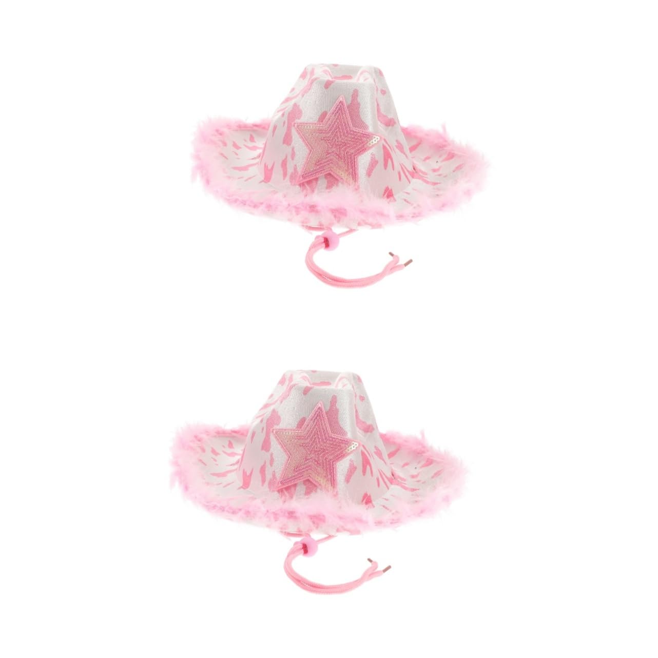 HEMOTON 2 Pz Cappello Da Cowboy Cappelli Piatti Da Uomo Berretto Da Uomo Cappello Western Da Donna Cappello Da Festa Di Natale Vestiti Per Bambini Mancare Abbigliamento Stoffa Cosplay