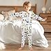 Vozoza Insects Alphabet Bugs Beetles Pajama Sets Long Sleeve Top with Pants Cotton Soft Sleepwear 2 Piece Pjs Set Size 5T