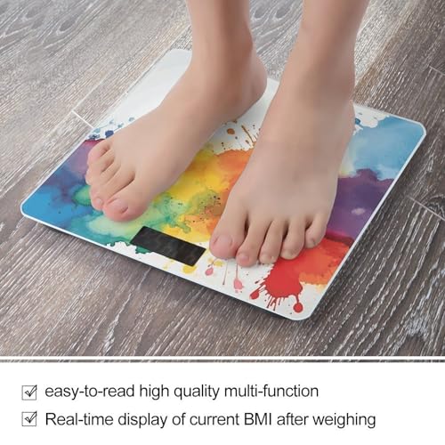 Báscula digital de baño con vidrio templado y pantalla LCD miniatura 5