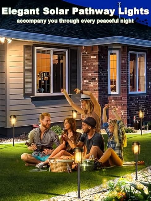 Solar Lights Solar Pathway Lights 8 Pack 3000k