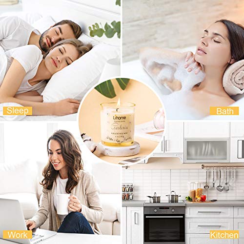 Gifts for Women, Men - Scented Candles 100% Pure Natural Soybean Wax with Plant Essential Oils for Stress Relief Aromatherapy (Gardenia)