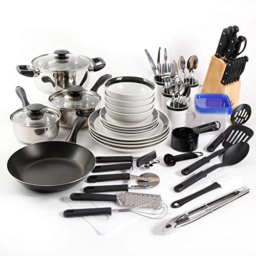 Essential Total Kitchen 83-Piece Combo Set (Black)