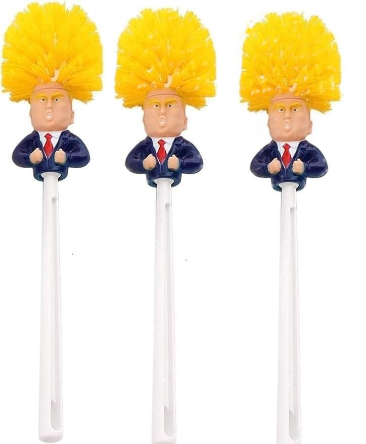 Donald Trump toiletborstel voor toilet, maak je toilet grootsheid, grappig cadeau, politieke humor, gag-borstel, satire, maat 4, met houder