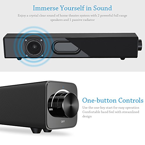 Bluetooth Sound Bar Speaker 20W Wired/Wireless with AUX - Image 2