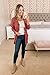 PRETTYGARDEN Women's Open Front Cardigan Sweaters Fall Fashion Button Down Cable Knit Chunky Winter Clothing Outerwear Coats (Red,Small)