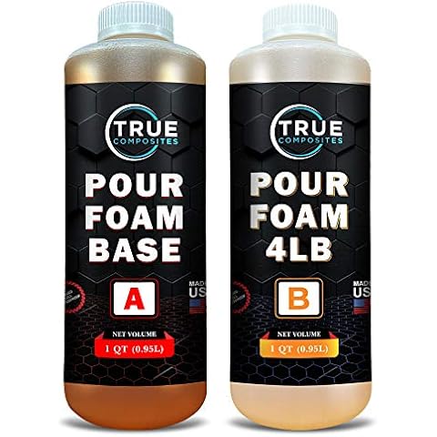 TRUE COMPOSITES Liquid Urethane Pour Foam Base-2 Part Closed Cell Rigid Pour Foam-4 lb Density-Fast-Acting Formula-Boat Buoyancy, Flotation, Filling, Soundproofing & Insulation-1/2 Gallon Kit Cover