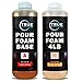 TRUE COMPOSITES Liquid Urethane Pour Foam Base-2 Part Closed Cell Rigid Pour Foam-4 lb Density-Fast-Acting Formula-Boat Buoyancy, Flotation, Filling, Soundproofing & Insulation-1/2 Gallon Kit