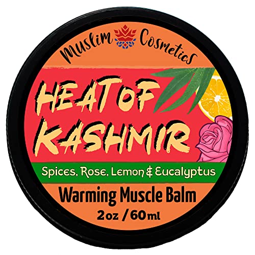 Turmeric & Cayenne pepper salve | Lemon + Ginger + Rose & Eucalyptus rub | Menthol || Made in Canada - Muslim Cosmetics - Heat of Kashmir 2oz