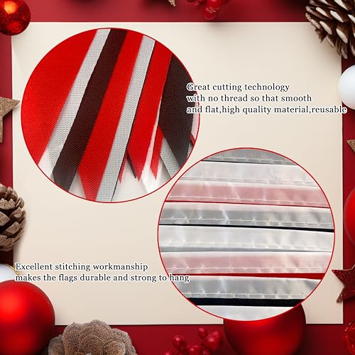 LZXING 100 Feet Red Black White Pennant Banner Flags Party Decorations Triangle Hanging Bunting Flag Garland for Graduation Birthday Wedding Mickey Mouse Ladybug Theme Outdoor Decor by LZXING - Image 3