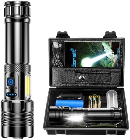 Lanterna Led Recarregável 10000 Lúmen, Lanterna Tatica Militar Há...