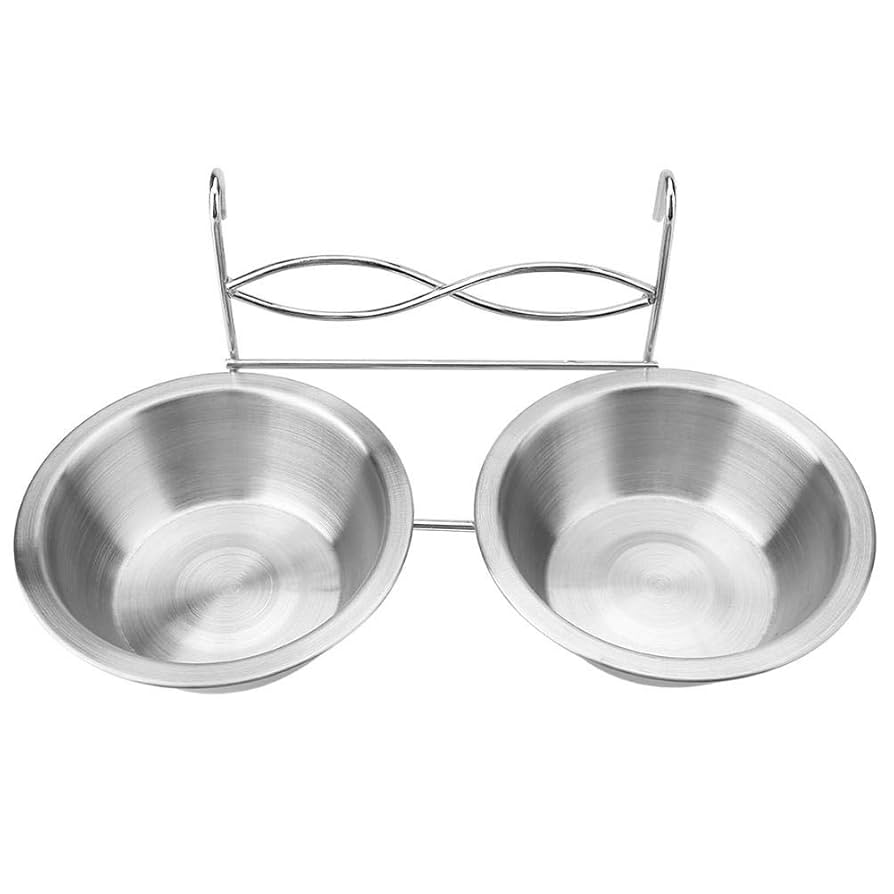 ステンレススチール製 ペット用フードボウル 吊るしタイプ 食器 1個 Amazon | xuuyuu ペット食器 ペットボウル 犬ボウル フード