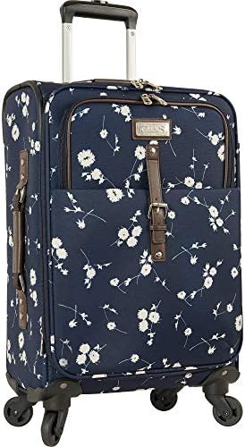 Spinner Luggage, Navy Ditzy Floral 