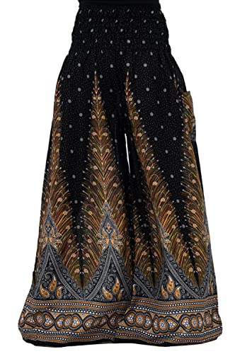 B BANGKOK PANTS Women's Boho Palazzo Pants Wide Leg Lounge Pants