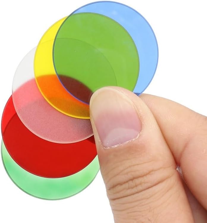 Miniatura 3 de Accesorios de microscopio digital de mano Microscopio Color Diámetro 421.772 in Transparente Azul Verde Amarillo Rojo Óptico Esmerilado Filtro