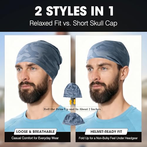 Image of WTACTFUL Cooling Skull Cap Breathable Mesh for Men Women | Lightweight Mesh Thin Quick-drying Moisture-Wicking Motorcycle Cycling Summer Sports Helmet Liner Hard Hat Liner