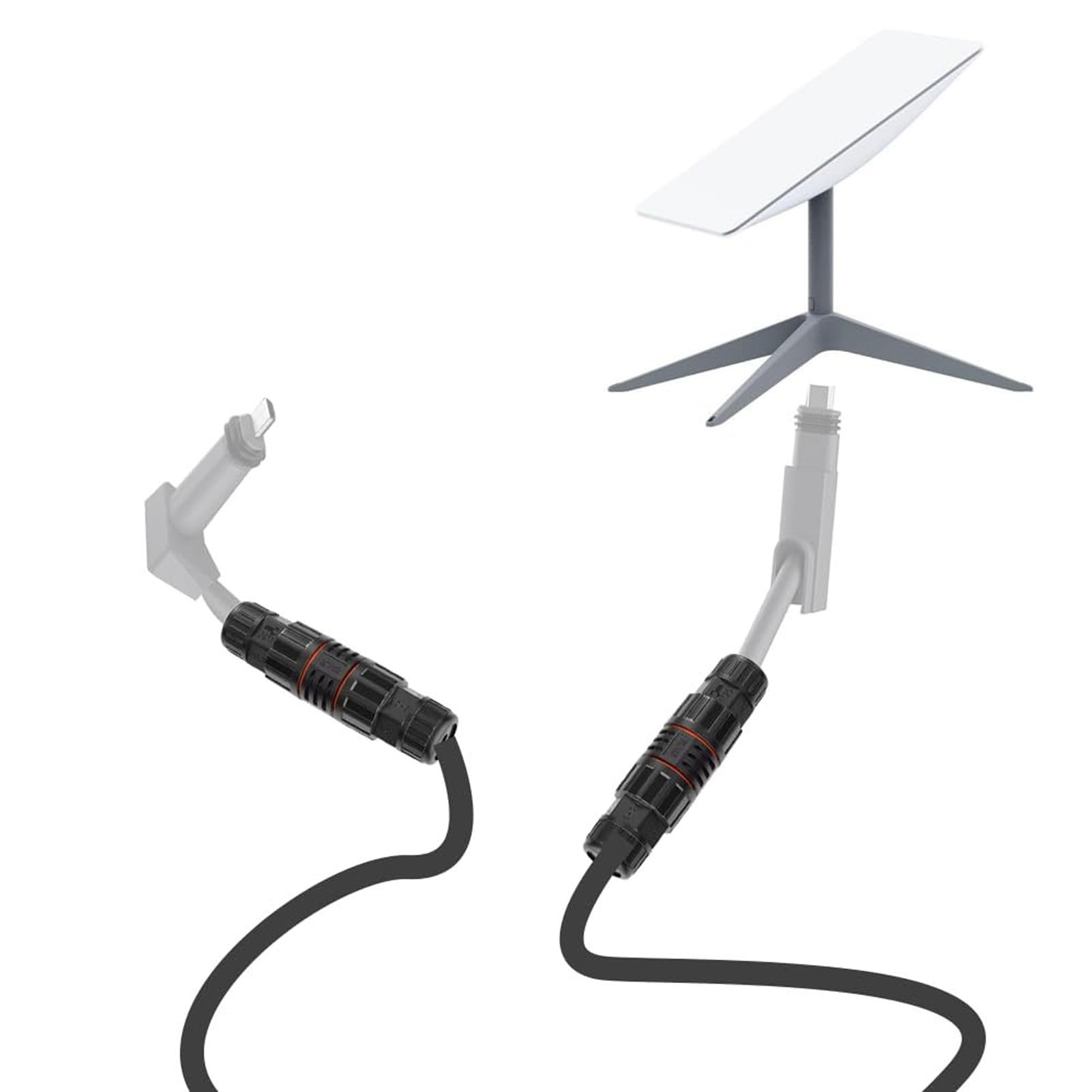 Garsent Câble de Remplacement pour Internet de 75 Pieds, Rallonge de Câble étanche IP68 jusqu'à 150 Pieds, Kit Internet Satellite pour Une connectivité Réseau Stable