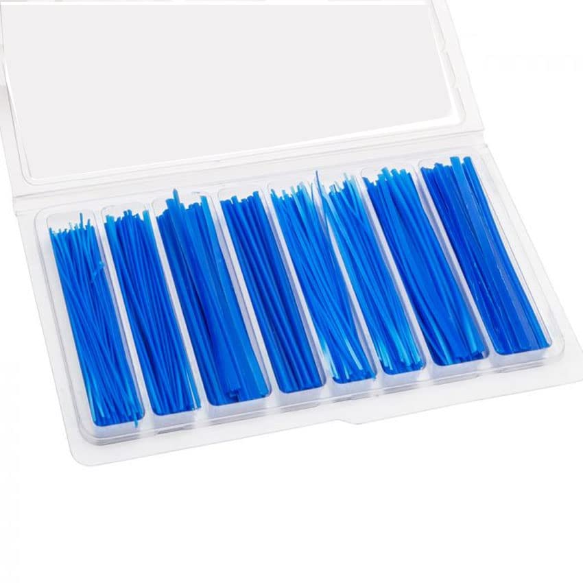 Blue Wax Wire Assortment – Flexible Modeling Wires for Jewelry & Casting – Round, Half-Round, Half-Pear Shapes – 4" Long, Assorted Gauges