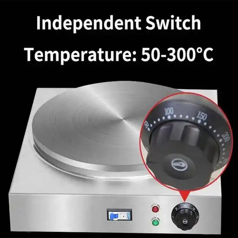Crêpière électrique Professionnelle 220 V, diamètre 40-50 cm, Plaque de Cuisson pour crêpes multigrains, 50 cm,50CM
