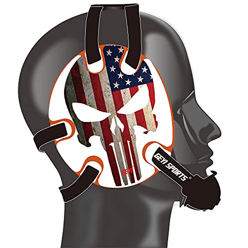 Wrestling Headgear Flag Thin Red Line Decals (Orange)