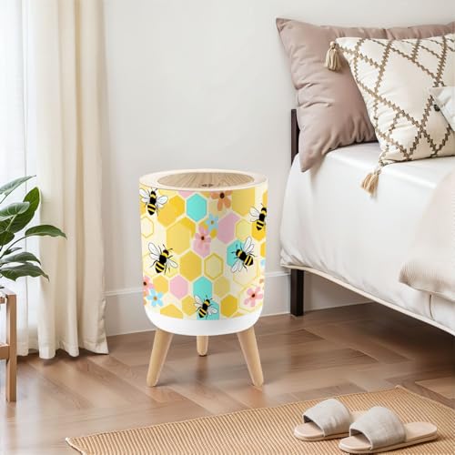 Caneca de basura pequeña con tapa 1.8 galón miniatura 2