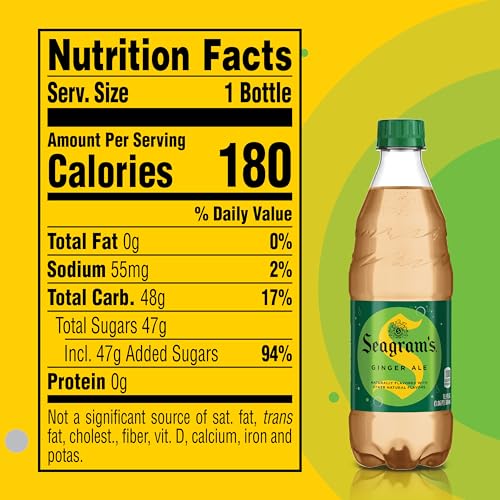 Image of Seagrams Ginger Soda Soft Drinks, 16.9 fl oz, 12 Pack