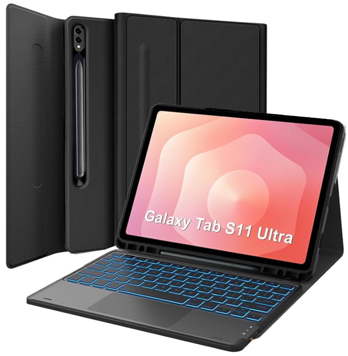 Trackpad Keyboard Case for Galaxy Tab S11 Ultra 2025 14.6 Inch