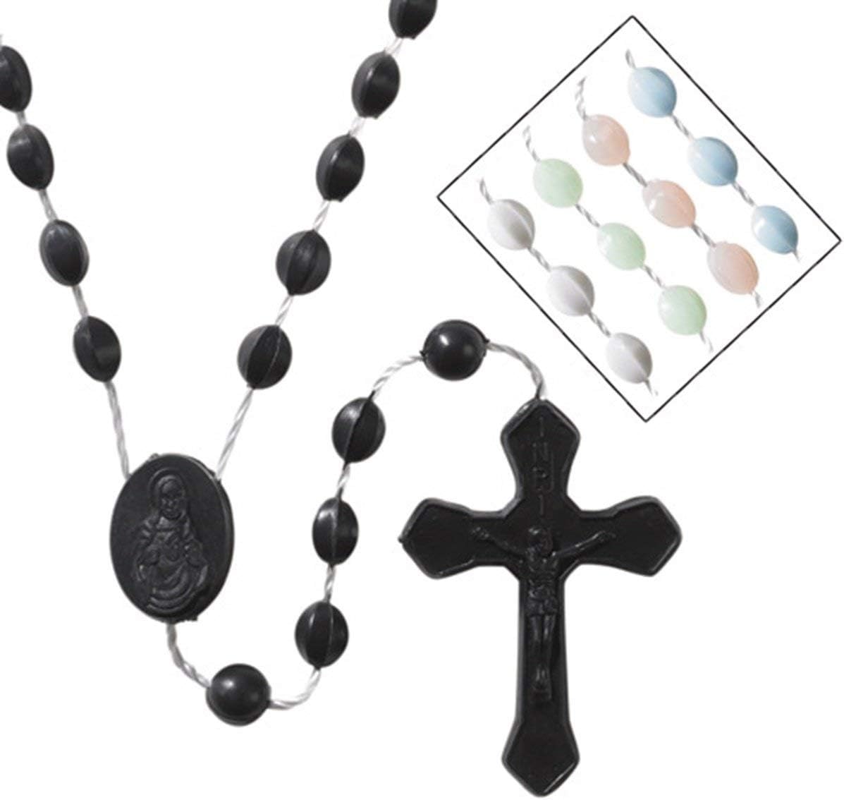 Autom Catholic Rosary - 100 Bulk Value Prayer Beads for Church Youth Camp Sunday School