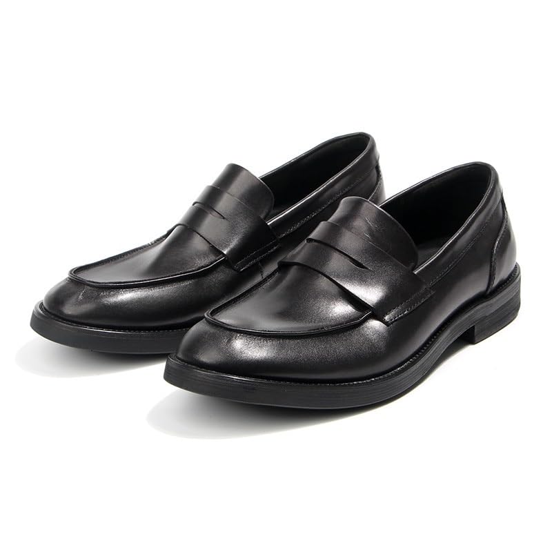 Men's Slip On Leather Business Formal Shoes Loafers Non-Slip Rubber Soft Sole Lightweight Leather Casual Shoes Classic Breathable Dress Shoes2