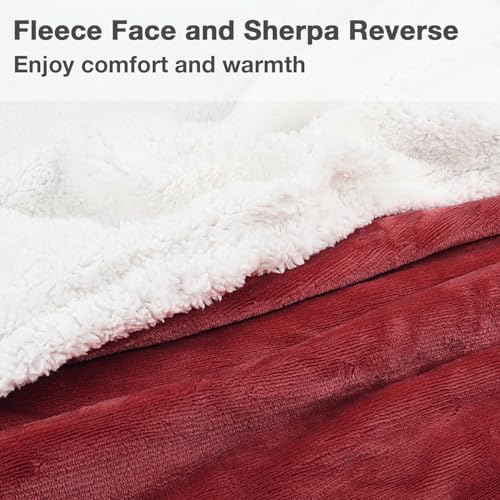 Image of Catalonia Sherpa Wearable Blanket with Sleeves Arms, Super Soft Warm Comfy Large Fleece Plush Sleeved TV Throws Wrap Robe Blanket for Adult Women and Men