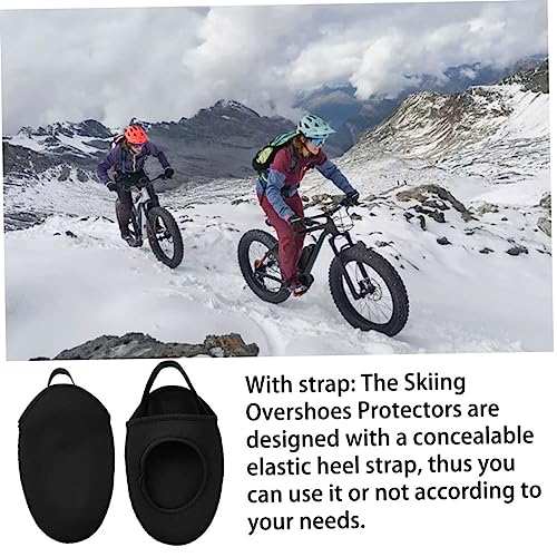Cubiertas para la punta del calzado de ciclismo, impermeables al viento, abrigadas, con cinta elástica, 1 par miniatura 5