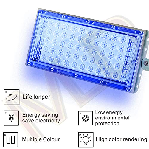 Image of MLD 20W Led Flood Light AC 220V Waterproof Brick focus Flood lights for indoor outdoor Lights | Blue | 20 Watt | Pack Of 10
