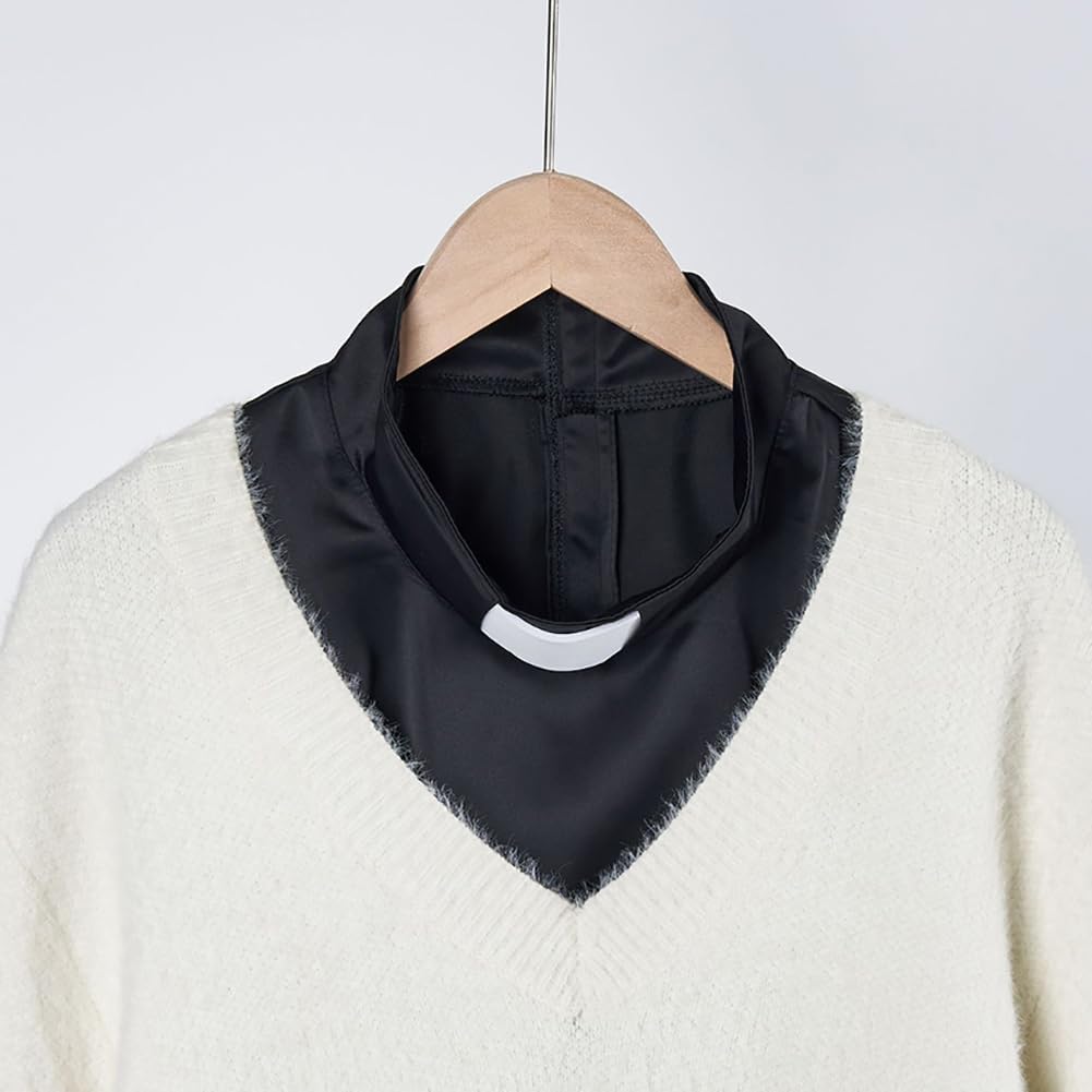 GSHLLO Unisex Clergy Shirt Collar Priest Costume Tab Collar Clerical Bib Collar Shirt with Insert White Tab Clothing Accessories