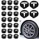 topfit für Tesla Radkappen-Kit Center Radkappen-Set Radmuttern Mutter-Abdeckung Mitte Logo Emblem Änderung Nabenabdeckung für Model Y Model 3 Model S Model X