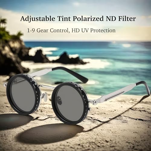 Organismt Glasses,Vision Guard Sunglasses Adjustable Tint Polarized ND Filter with 1-9 Gear Control,HD UV Protection2