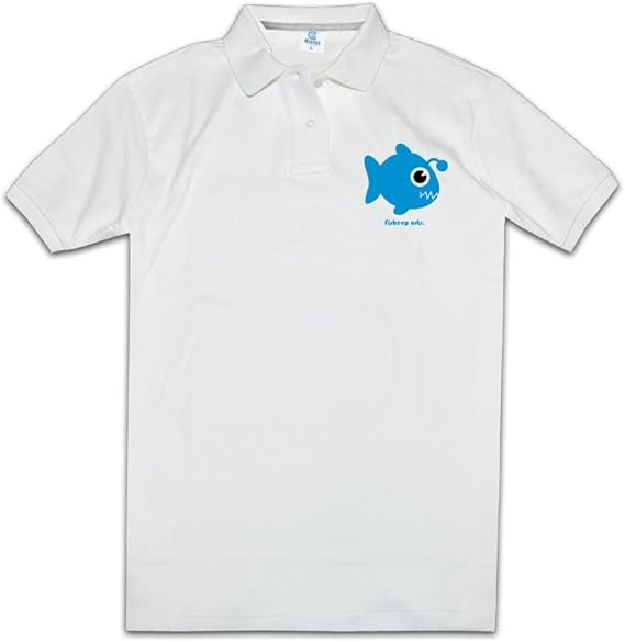 Men's Fisheep Art Logo Fish Soft Polo Shirts at Amazon Men’s Clothing store