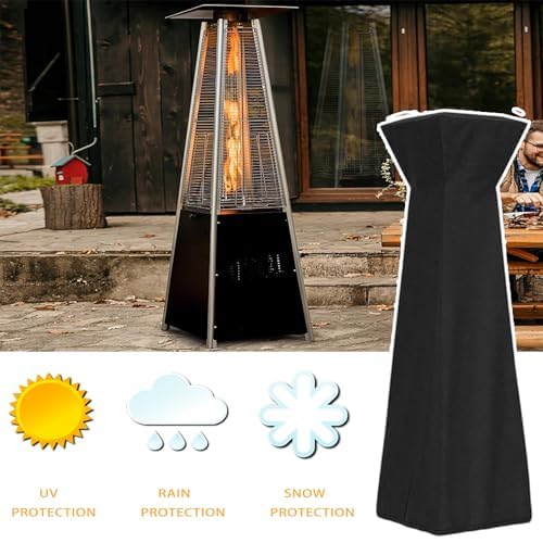 Funda para Calefactor Exterior para Sahara Pyramid Flame Heater, Cubierta Protectora Repelente al Agua para Estufa de Terraza, Funda a Medida para Jardín y Balcón