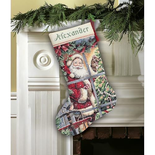 Dimensions 8778 Santa Claus Gold Collection Personalizable Counted Cross Stitch Christmas Stocking Kit thumb #6