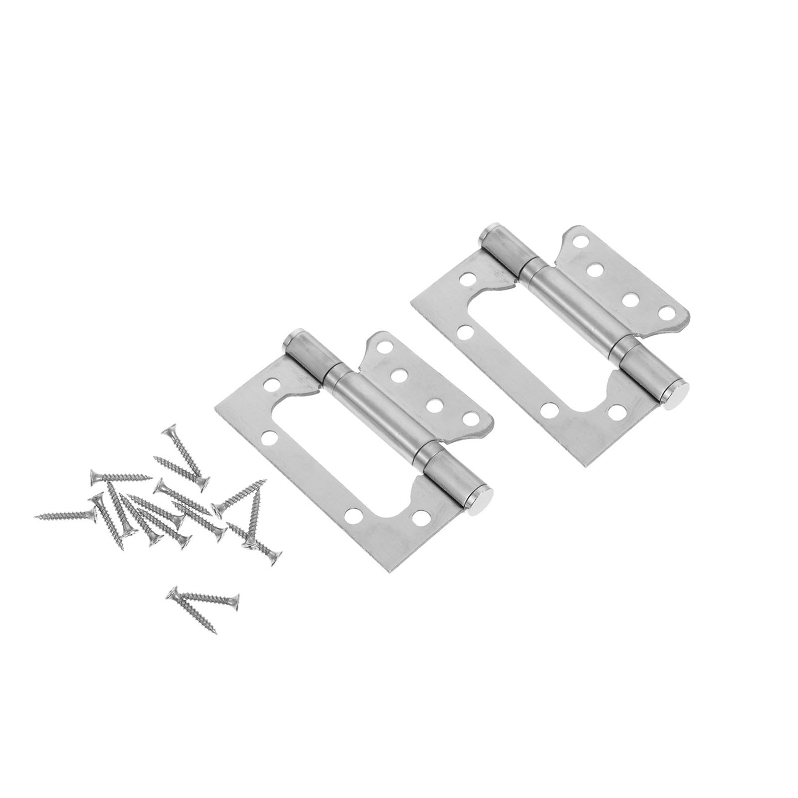 Ujzgbxqvshm One Color Folding Door Hinge,2Pcs Silver Stainless Steel Heavy Duty Thickened Bearing Cabinet Cupboard Hinges