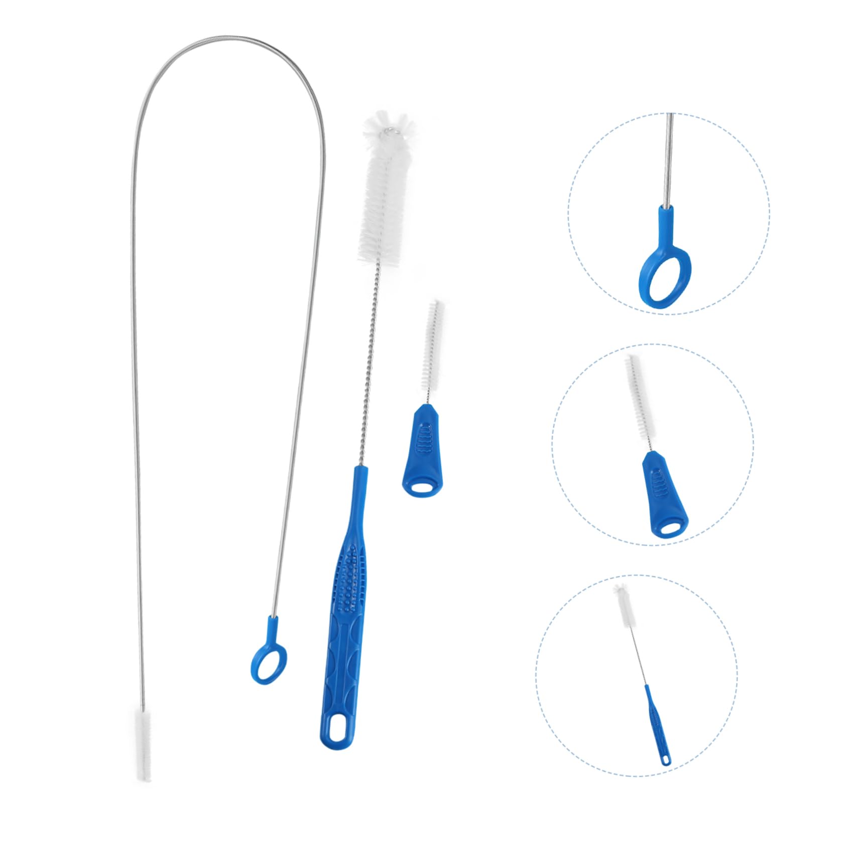 Mobestech 9 Pcs Set Flexible Flasche Pinsel Reiniger Rohr Stroh Flasche Stroh Hause Reinigung Liefert Weiß