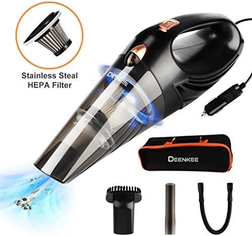ArtMuseKitsMikash Deenkee Car Vacuum, Vacuum Cleaner DC 12V, Stronger Suction Only Use for Car, 5M Long Corded Portable Wet Dry Car Vacuum Cleaner High Power