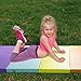 Kangaroo Hoppers Gymnastics Tumbling Mats for Kids, Foldable Gym Tumble Mat with Carrying Handles for Home Activity Play, 3 FT x 6 FT, 5-Panel, 1'' Thickness