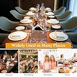 OSDUE 60th Birthday Table Runner, 28cmX10m Gold Thin Mesh Runner Roll, 60 Years Old Party Decorations, Table Cover for Birthday Anniversary Celebration Party - Image 8