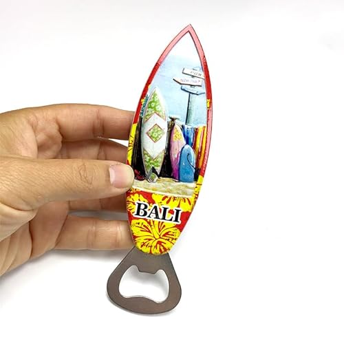 Bali, Indonesia Asia Surfboard Shaped 3D Fridge Magnet