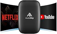 Vista 1 de AutoSky AI Box Lite – Adaptador inalámbrico para CarPlay y Android Auto para CarPlay de fábrica (2016+) – Soporta transmisión de YouTube y Netflix