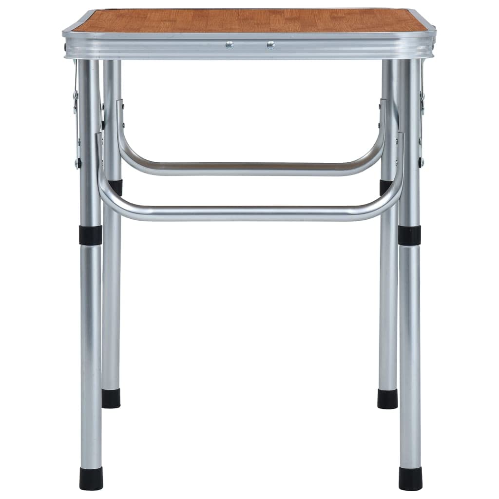 Klappbarer Campingtisch aus Aluminium 60x45 cm leicht, tragbar, stabil, für Outdoor, Garten, Picknick, Wandern, Strand, Campingmöbel, kompakt, einfach zu transportieren und aufzubewahren