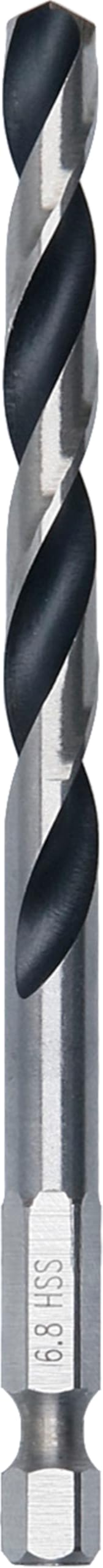 Bosch 1X Metal Hss Twist Drill Bit With Hex Shank (For Steel, Non-Ferrous Metals, Ø 6,80 Mm, Professional Accessory Drill Drivers)