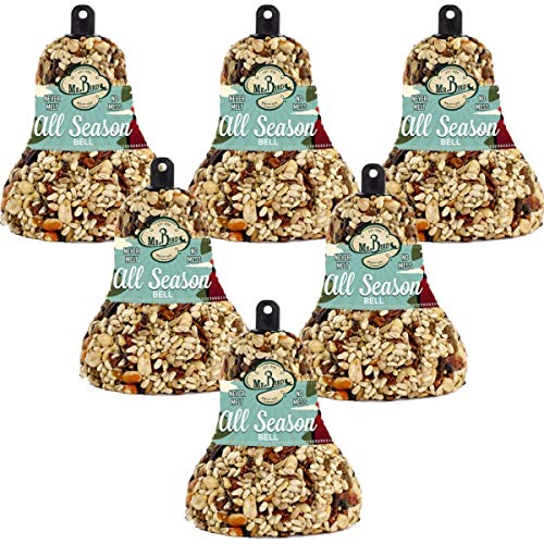 Mr. Bird All Season Fruit & Nut Bird Seed Bell 6-Pack 14lbs