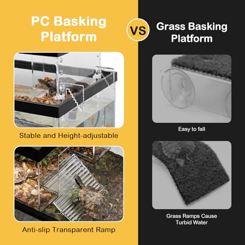 Clioran Plataforma de tartaruga, 25 x 15,7 x 15,7 cm, decoração de topo elevado de terra pequena, ga