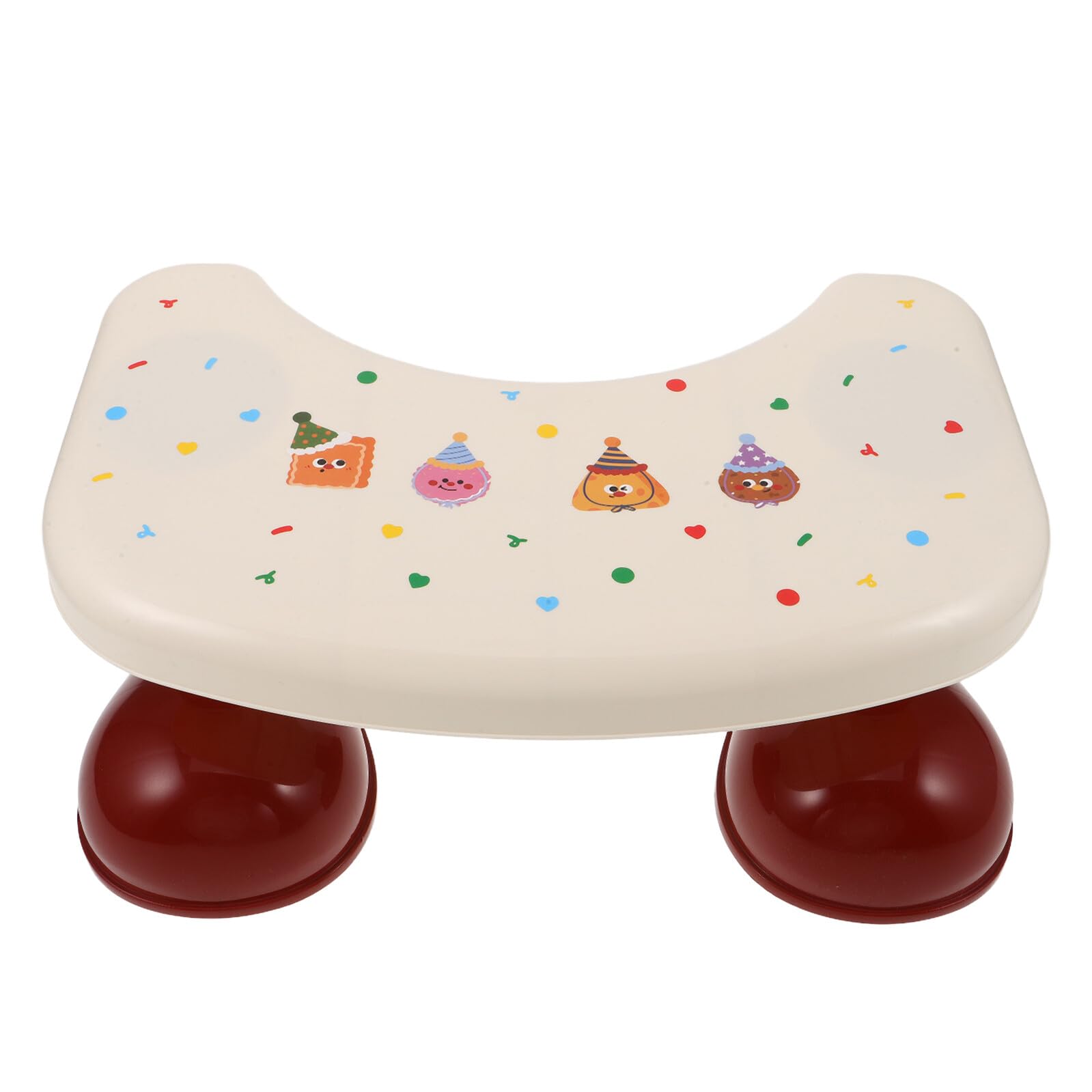 Taburete Rojo Plástico para Infantil de Antideslizante Baño