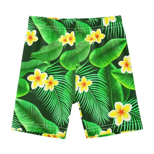 Palm Banana Leaves Dark Girls Bike Shorts Toddler Under Dress Dance Shorts Girl Clothes for Sports,4T